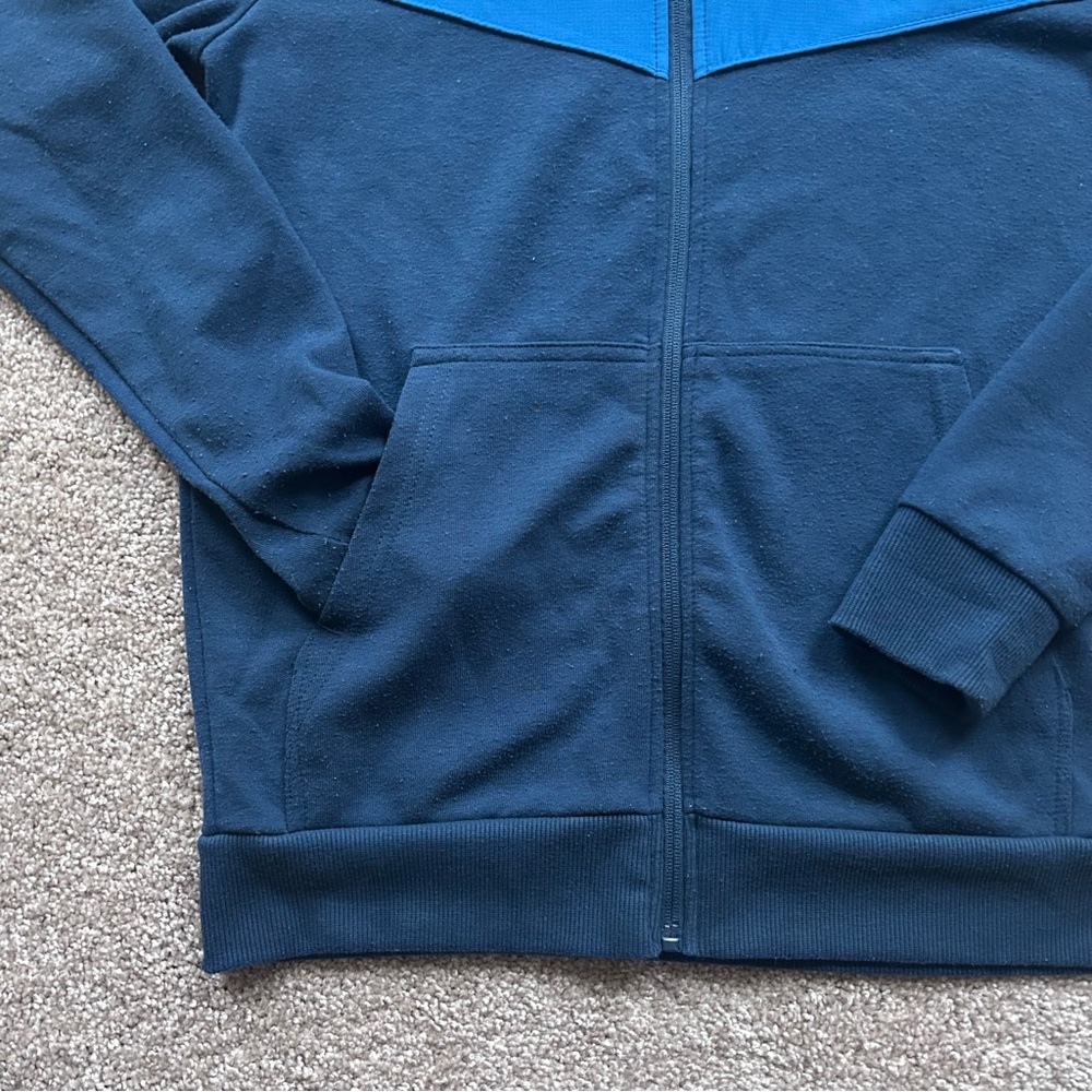 Vintage Nike Men’s Just Do It Blue Zip Up Hoodie Size Small Great Condition 90s - Picture 3 of 7